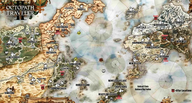 《八方旅人》全标注地图大揭秘!高清地图探秘之旅 《八方旅人》全标注地图大揭秘!高清地图探秘之旅