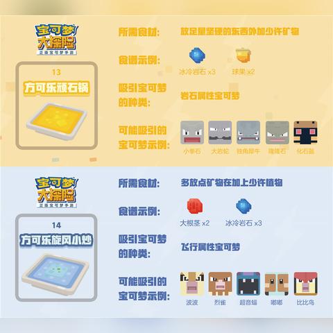《宝可梦探险寻宝》独家菜谱配方大揭秘！