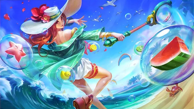 《英魂之刃》夏日狂欢！全新皮肤“汐语”巫女清凉来袭