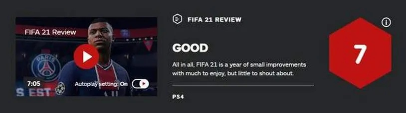 《FIFA 21》评测：7.5分！经典重包装，足球盛宴再升级