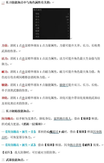 《明末渊虚之羽》长刀技能升级秘籍：高效加点攻略，轻松掌握长刀最强配置