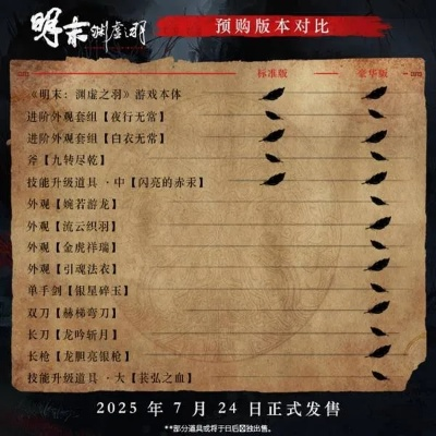 《明末渊虚之羽》豪华版奖励攻略：独家领取秘籍，轻松解锁丰厚奖励