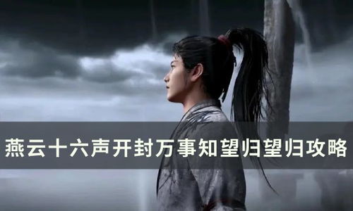 《燕云十六声》凉州万事攻略：独家全收集技巧揭秘