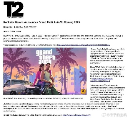 T2财报前瞻：GTA6跳票真相大揭秘，新情报即将揭晓