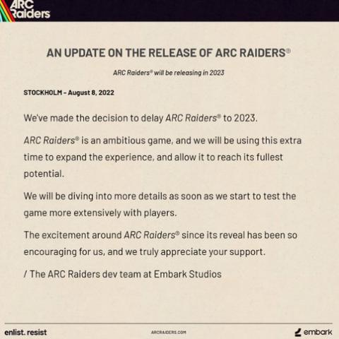 《Arc Raiders》爆红带动高层变动 Embark创始人升任Nexon执行董事长