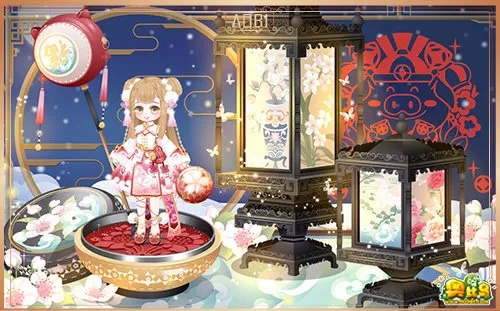 奥比岛花灯节限时开启！新春食物主题时装家具限时上新