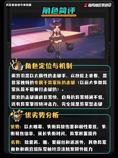 绝区零南宫羽2.7攻略一图流，角色养成与实战解析